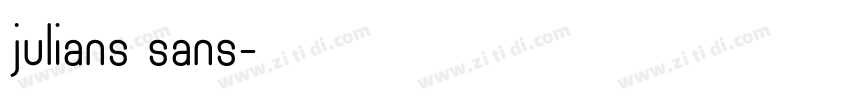 julians sans字体转换